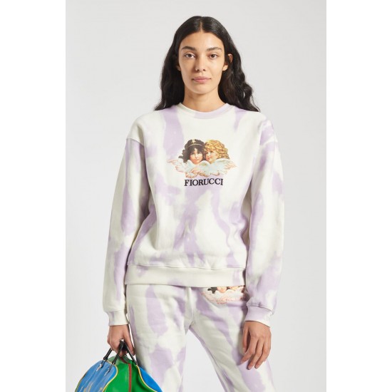 Fiorucci New Products For Sale Angels Tie Dye Sweatshirt Lilac