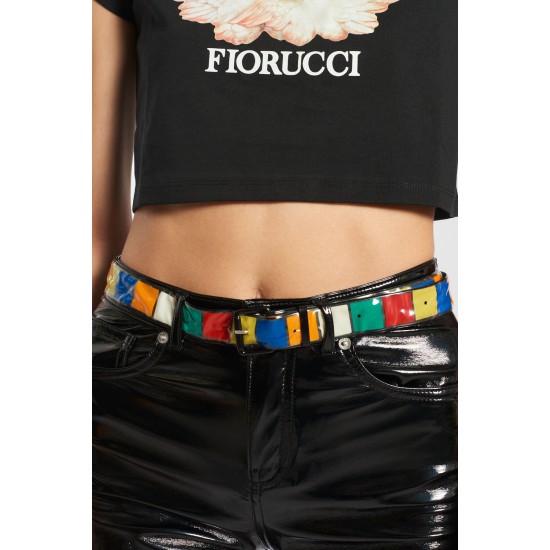 Fiorucci New Products For Sale Yvon Vinyl Trousers Black