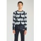 Fiorucci New Products For Sale Wavy Logo Knit Jumper Navy