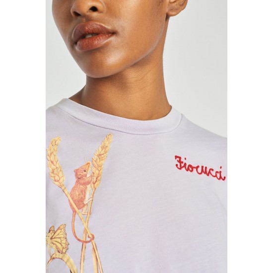 Fiorucci New Products For Sale Woodland Mouse T-Shirt Lilac