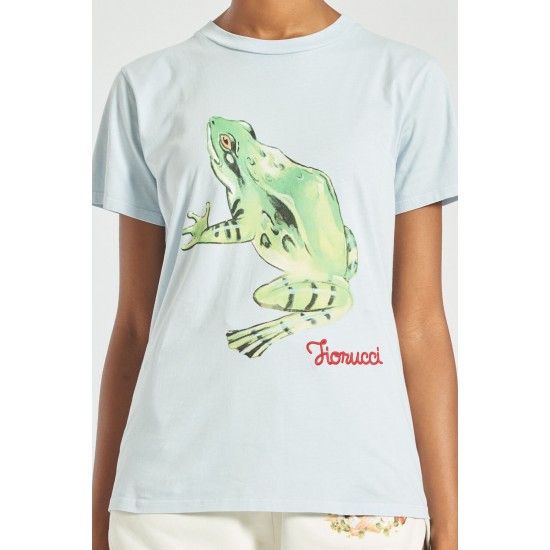Fiorucci New Products For Sale Woodland Frog T-Shirt Pale Blue