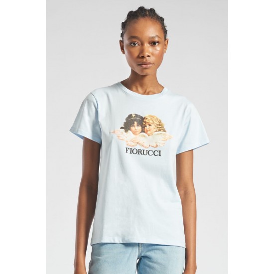 Fiorucci New Products For Sale Angels T-Shirt Pale Blue