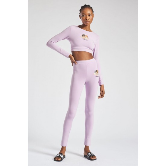 Fiorucci New Products For Sale Long Sleeve Angels Crop Top Lilac