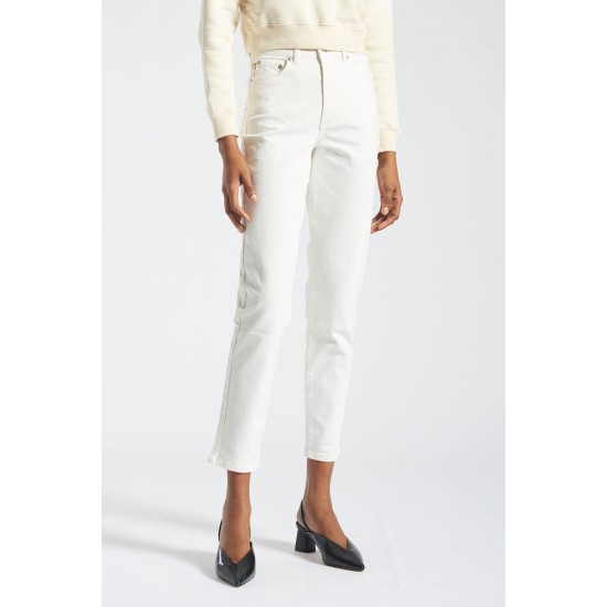 Fiorucci New Products For Sale Tara Patch Tapered Jean White