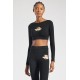 Fiorucci New Products For Sale Long Sleeve Angels Crop Top Black