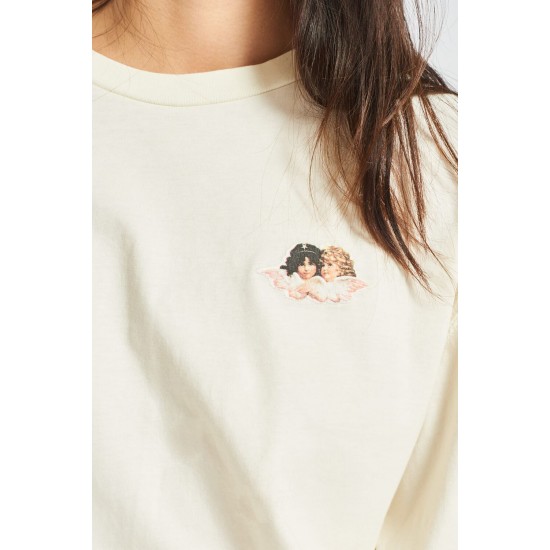 Fiorucci New Products For Sale Icon Angels Long Sleeve T-Shirt Cream