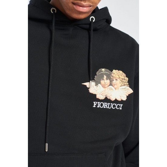 Fiorucci New Products For Sale Angels Logo Hoodie Black