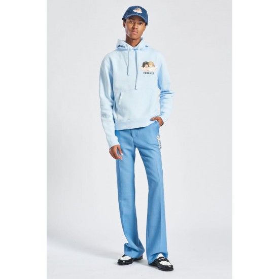 Fiorucci New Products For Sale Icon Angels Hoodie Light Blue