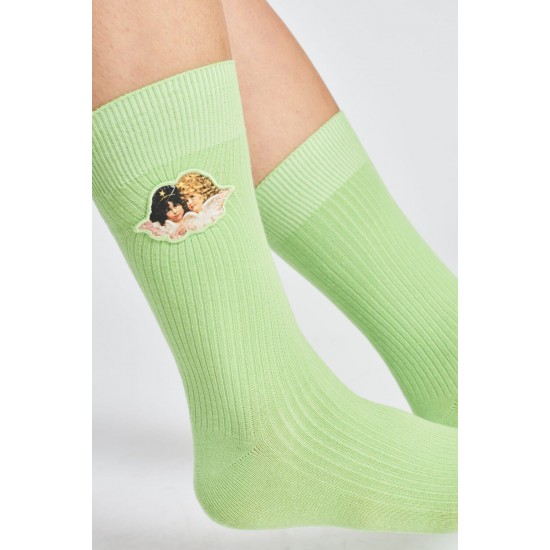 Fiorucci New Products For Sale Angels Socks Lime Green