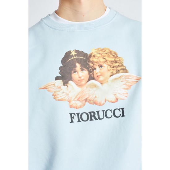 Fiorucci New Products For Sale Angels Sweatshirt Pale Blue