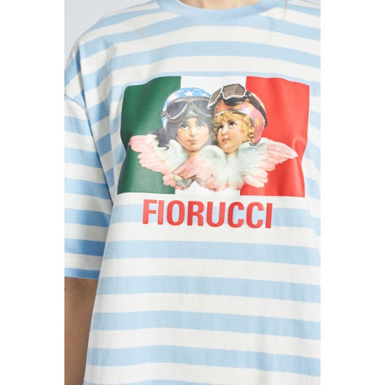 Fiorucci New Products For Sale Speed Queen Angels Stripe T-Shirt Dress Blue