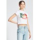 Fiorucci New Products For Sale Speed Queen Angels Crop T-Shirt White
