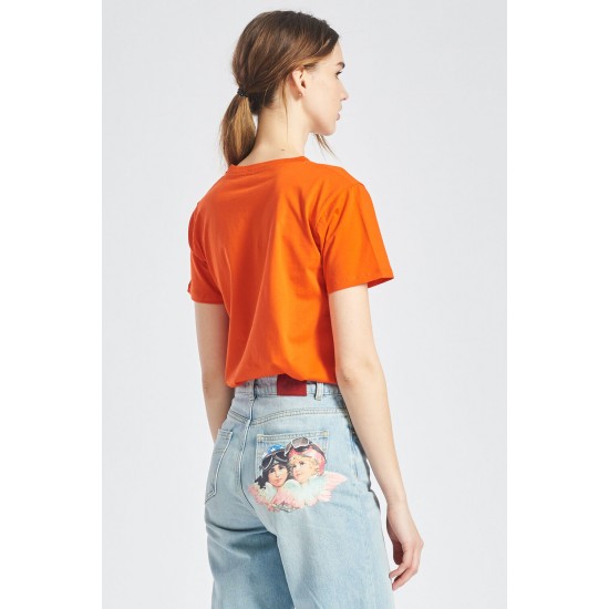 Fiorucci New Products For Sale Angels T-Shirt Orange
