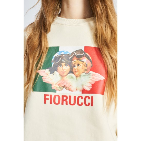 Fiorucci New Products For Sale Speed Queen Angels Sweatshirt Off White