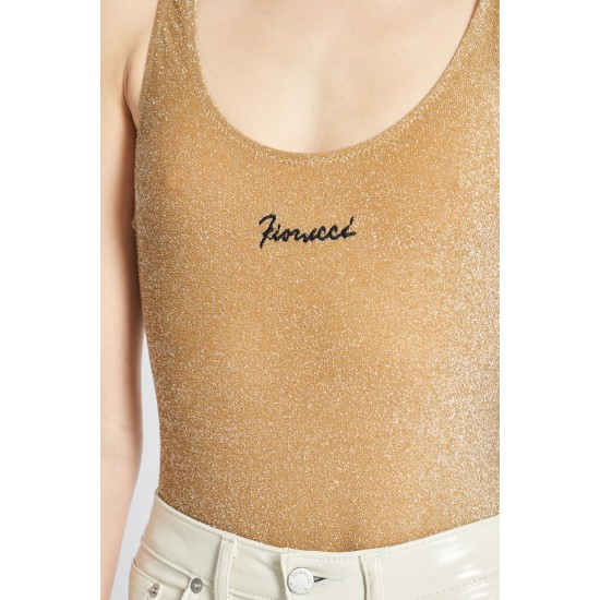 Fiorucci New Products For Sale Logo Swimsuit Gold