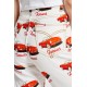 Fiorucci New Products For Sale Racing Car Print Tara Jeans White