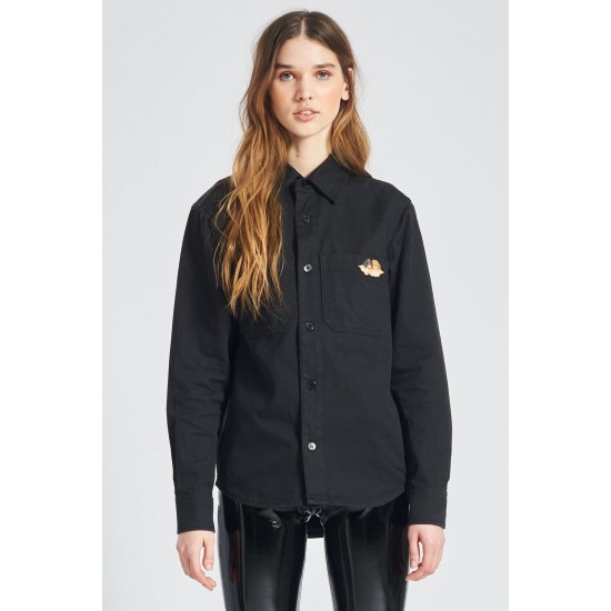 Fiorucci New Products For Sale Icon Angels Overshirt Black