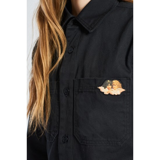Fiorucci New Products For Sale Icon Angels Overshirt Black