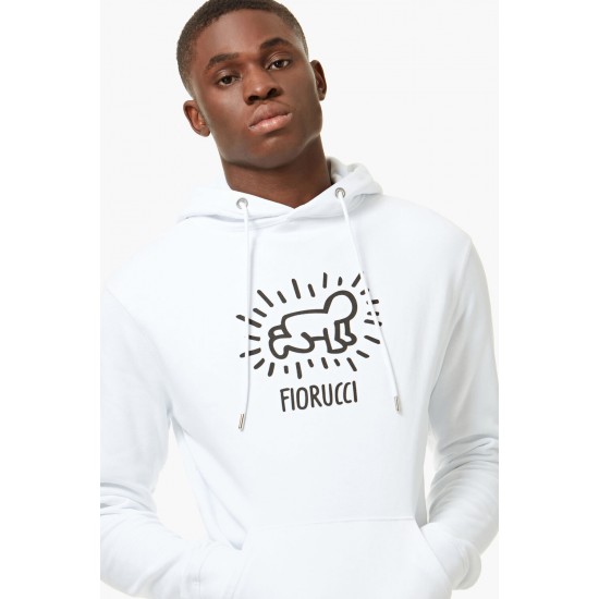 Fiorucci New Products For Sale Keith Haring Hoodie White