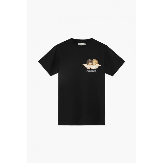 Fiorucci New Products For Sale Angels Logo T-Shirt Black
