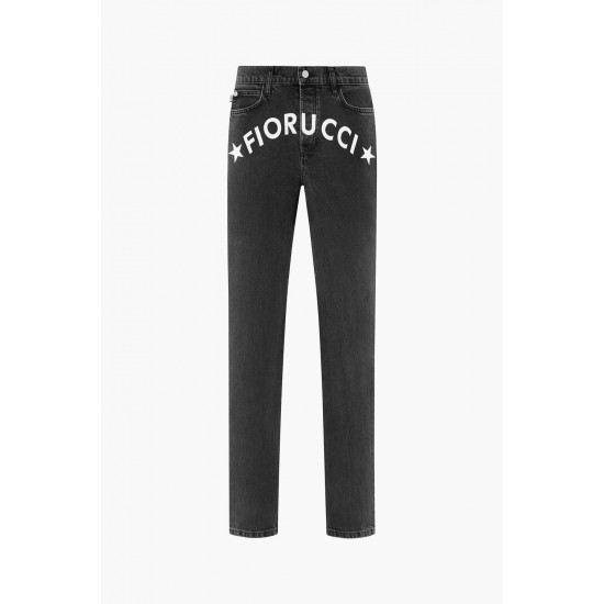 Fiorucci New Products For Sale Star Logo Rowan Jeans Black