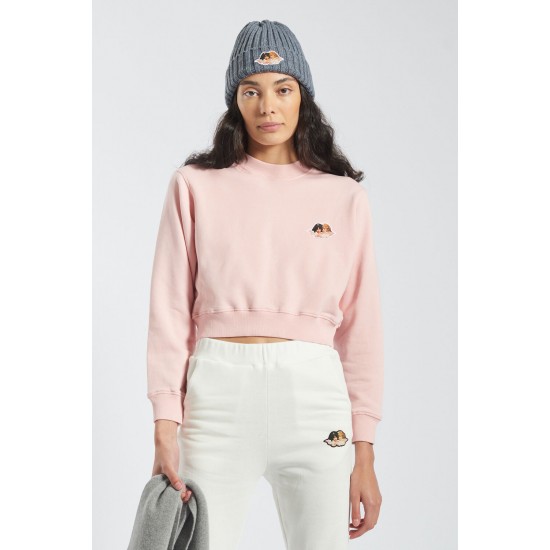 Fiorucci New Products For Sale Angels Icon Crop Sweatshirt Pale Pink