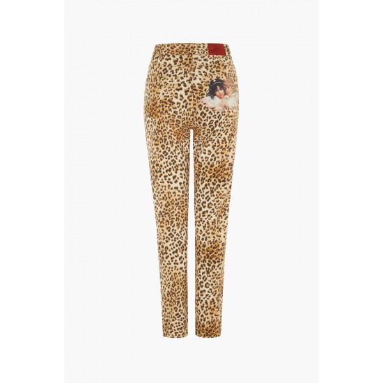 Fiorucci New Products For Sale Tara Leopard Print Jean