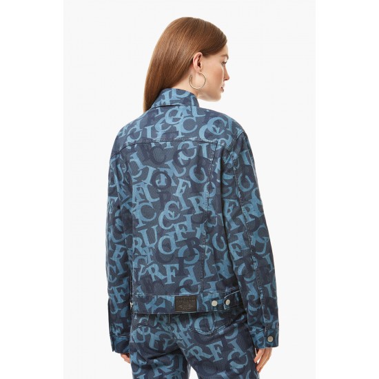Fiorucci New Products For Sale Unisex All Over Print Nico Jacket Blue