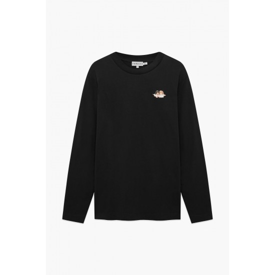 Fiorucci New Products For Sale Icon Angels Long Sleeve T-Shirt Black