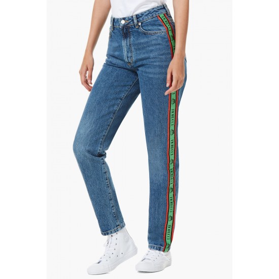 Fiorucci New Products For Sale Tara Classic Tapered Jean Logo Tape