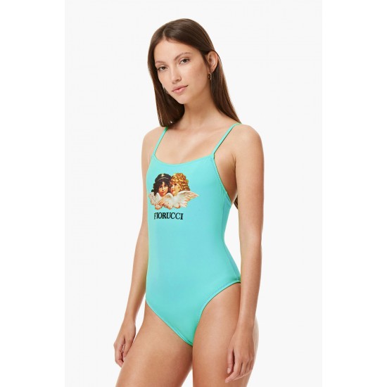 Fiorucci New Products For Sale Angels Swimsuit Turquoise