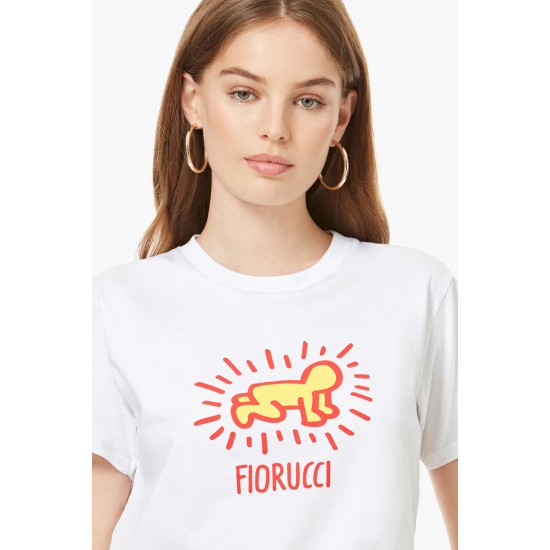 Fiorucci New Products For Sale Keith Haring T-Shirt White