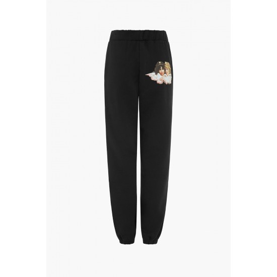 Fiorucci New Products For Sale Angels Patch Jogger Black