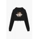 Fiorucci New Products For Sale Angels Crop Hoodie Black