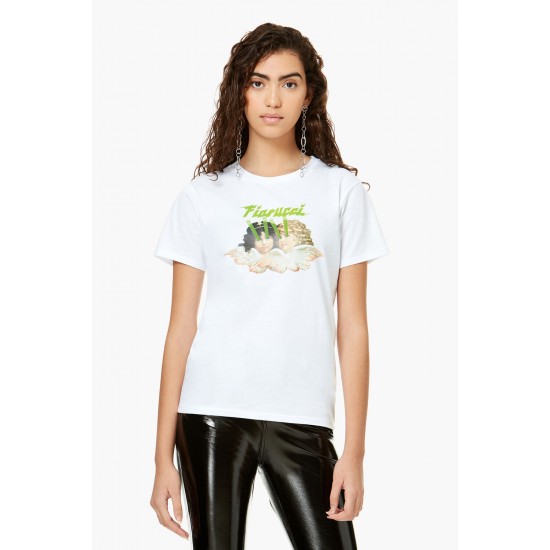 Fiorucci New Products For Sale Angels Laser T-Shirt White