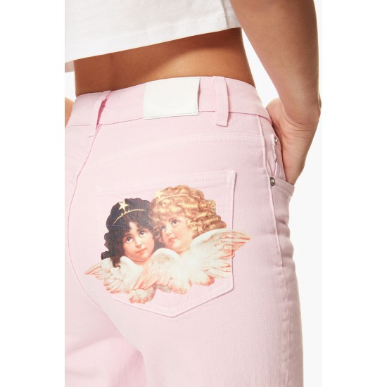Fiorucci New Products For Sale Tara Denim Angels Patch Pink
