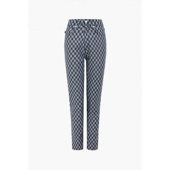 Fiorucci New Products For Sale Checkerboard Tara Jeans Blue
