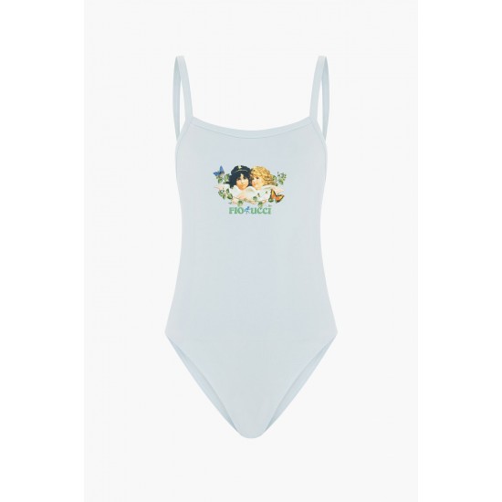 Fiorucci New Products For Sale Woodland Angels Bodysuit Pale Blue