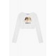 Fiorucci New Products For Sale Angels Crop Sweatshirt White